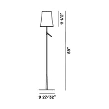 Load image into Gallery viewer, Birdie Lettura LED Floor Lamp - line drawing.
