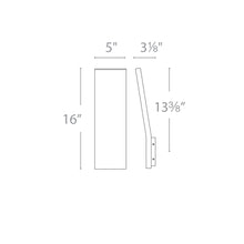 Load image into Gallery viewer, Blade Vertical Outdoor LED Wall Light - line drawing.
