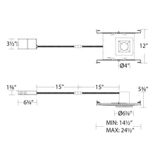 Load image into Gallery viewer, Blaze 6 Inch New Construction LED Recessed Downlight - line drawing.
