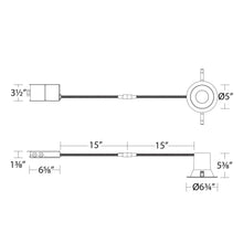 Load image into Gallery viewer, Blaze 6 Inch Remodel LED Recessed Downlight - line drawing.
