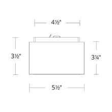 Load image into Gallery viewer, Bloc Outdoor LED Flush Mount Ceiling Light - line drawing.
