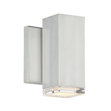 Load image into Gallery viewer, Block Outdoor LED Wall Light in Brushed Aluminum (1-Light).
