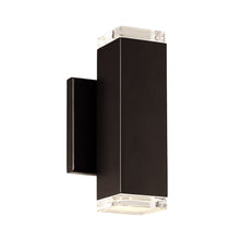 Load image into Gallery viewer, Block Outdoor LED Wall Light in Bronze (2-Light).
