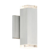 Load image into Gallery viewer, Block Outdoor LED Wall Light in Brushed Aluminum (2-Light).
