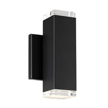 Load image into Gallery viewer, Block Outdoor LED Wall Light in Black (2-Light).
