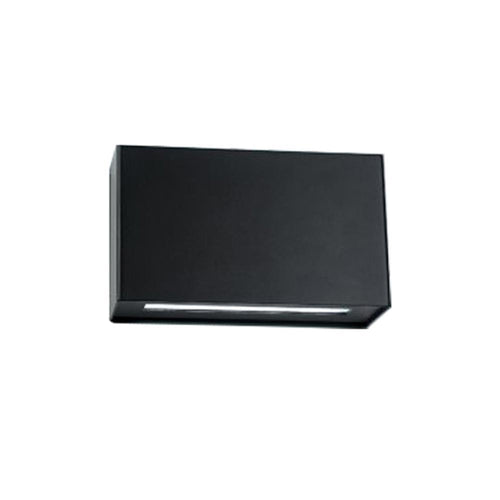 Blok LED Wall Light in Black.