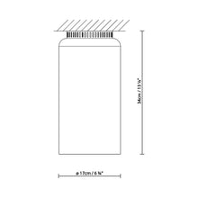Load image into Gallery viewer, Aspen C17B Semi Flush Mount Ceiling Light - line drawing.
