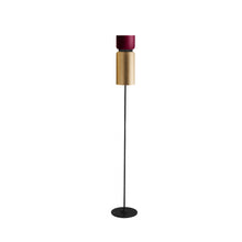Load image into Gallery viewer, Aspen F17 Floor Lamp in Merlot/Brass.
