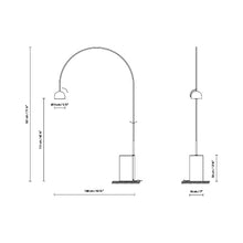 Load image into Gallery viewer, Bowee F LED Floor Lamp - line drawing.

