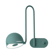 Load image into Gallery viewer, Bowee LED Adjustable Wall Light in Clear Turquoise (Left).
