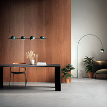 Load image into Gallery viewer, Bowee SH4 LED Linear Pendant Light in dining room.
