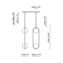 Load image into Gallery viewer, C_Ball S2 Pendant Light - line drawing.
