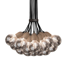 Load image into Gallery viewer, Ilde Max S Multi Light Pendant Light in Wood (19-Light).

