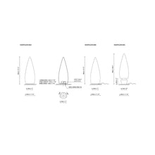 Load image into Gallery viewer, Kanpaza Outdoor LED Floor Lamp - line drawing.
