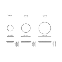 Load image into Gallery viewer, Lite Hole C/W LED Ceiling / Wall Light - line drawing.
