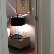 Load image into Gallery viewer, Lola T Table Lamp in bedroom.

