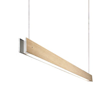 Load image into Gallery viewer, Marc Dos S LED Linear Pendant Light in Oak (Medium).
