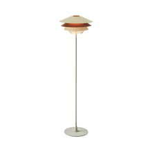 Load image into Gallery viewer, Overlay F Floor Lamp in Beige/Copper/Beige.

