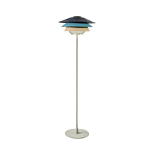 Load image into Gallery viewer, Overlay F Floor Lamp in Dark Blue/Light Blue/Beige.
