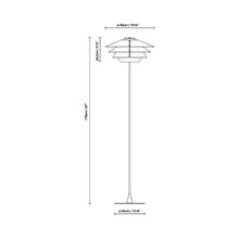 Load image into Gallery viewer, Overlay F Floor Lamp - line drawing.
