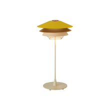 Load image into Gallery viewer, Overlay T Table Lamp in Yellow/Grey/Beige (Small).
