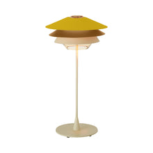 Load image into Gallery viewer, Overlay T Table Lamp in Yellow/Grey/Beige (Large).
