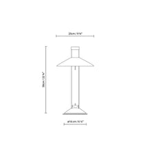 Load image into Gallery viewer, Regina T Table Lamp - line drawing.
