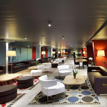 Load image into Gallery viewer, Royal F Floor Lamp in restaurant.
