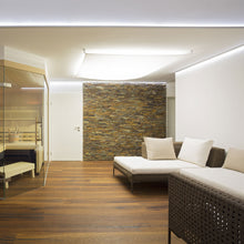 Load image into Gallery viewer, Veroca LED DIM Semi Flush Mount Ceiling Light in hotel.
