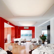 Load image into Gallery viewer, Veroca LED DIM Semi Flush Mount Ceiling Light in hotel.
