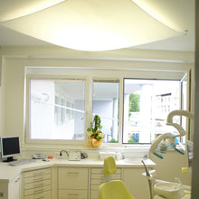 Load image into Gallery viewer, Veroca LED DIM Semi Flush Mount Ceiling Light in dentist.
