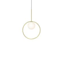 Load image into Gallery viewer, Bola Halo LED Pendant Light in Brass/Small.
