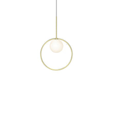 Load image into Gallery viewer, Bola Halo LED Pendant Light in Brass.

