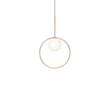 Load image into Gallery viewer, Bola Halo LED Pendant Light in Rose Gold/Small.
