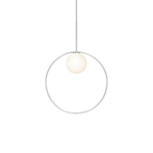 Load image into Gallery viewer, Bola Halo LED Pendant Light in Chrome/Medium.
