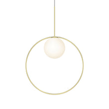 Load image into Gallery viewer, Bola Halo LED Pendant Light in Brass/Large.
