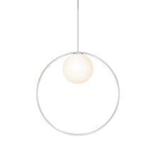 Load image into Gallery viewer, Bola Halo LED Pendant Light in Chrome/Large.
