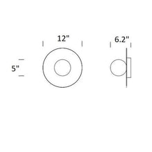 Load image into Gallery viewer, Bola LED Ceiling / Wall Light - line drawing.
