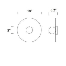 Load image into Gallery viewer, Bola LED Ceiling / Wall Light - line drawing.

