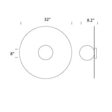 Load image into Gallery viewer, Bola LED Ceiling / Wall Light - line drawing.
