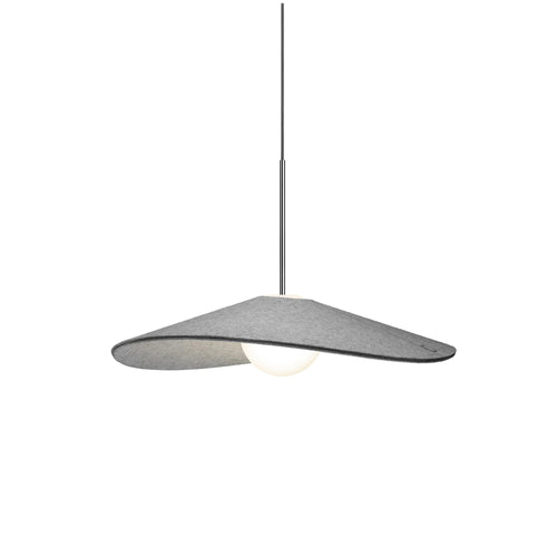 Bola LED Felt Pendant Light in Grey.