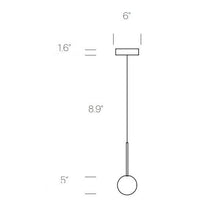 Load image into Gallery viewer, Bola Sphere LED Pendant Light - line drawing.
