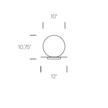 Load image into Gallery viewer, Bola Sphere LED Table Lamp - line drawing.
