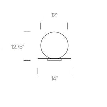 Load image into Gallery viewer, Bola Sphere LED Table Lamp - line drawing.
