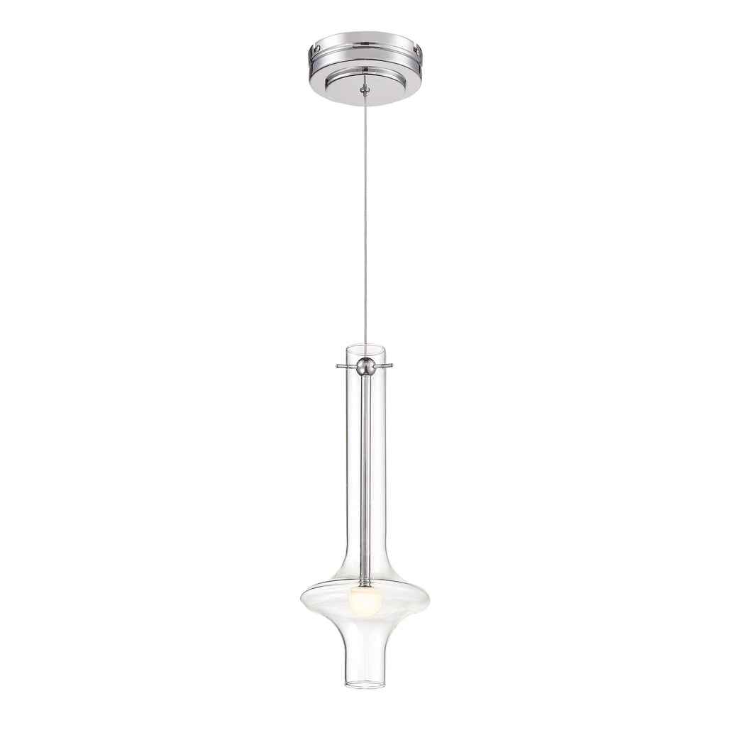 Bottleneck LED Pendant Light in Chrome.