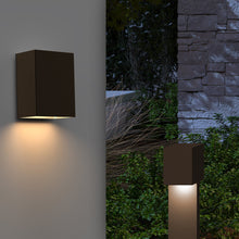 Load image into Gallery viewer, Box Outdoor LED Wall Light in outdoor.
