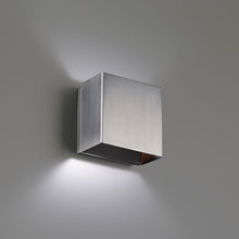 Load image into Gallery viewer, Boxi LED Wall Light in Brushed Nickel.
