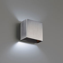 Load image into Gallery viewer, Boxi LED Wall Light in Brushed Nickel.
