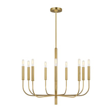Load image into Gallery viewer, Brianna Chandelier in Large/Burnished Brass.

