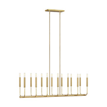Load image into Gallery viewer, Brianna Linear Chandelier in Brass.
